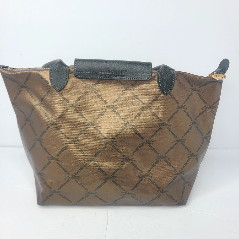 Longchamp Le Pliage Bronze Green Limited Edition Equestrian Medium Tote Bag - Picture 4 of 11